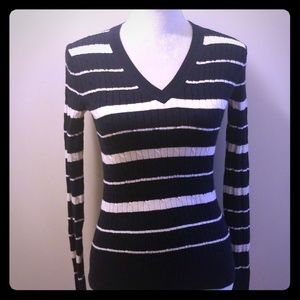 Tommy Hilfiger navy and white striped sweater